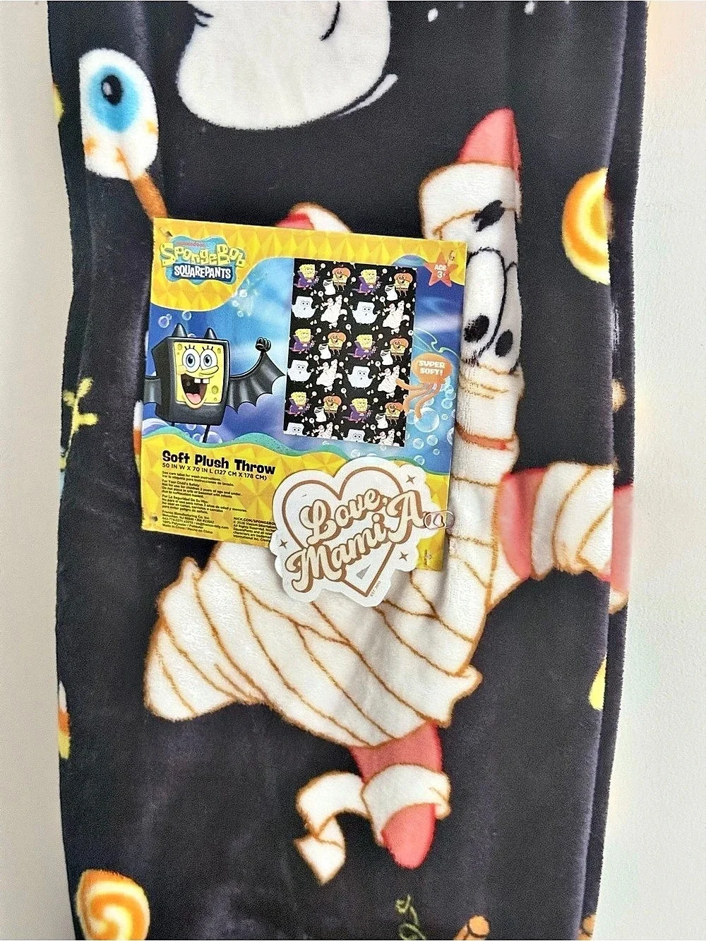 Nickelodeon SpongeBob SquarePants Halloween Soft Plush Throw Blanket